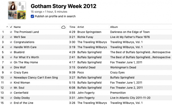 Gotham Story Week 2012