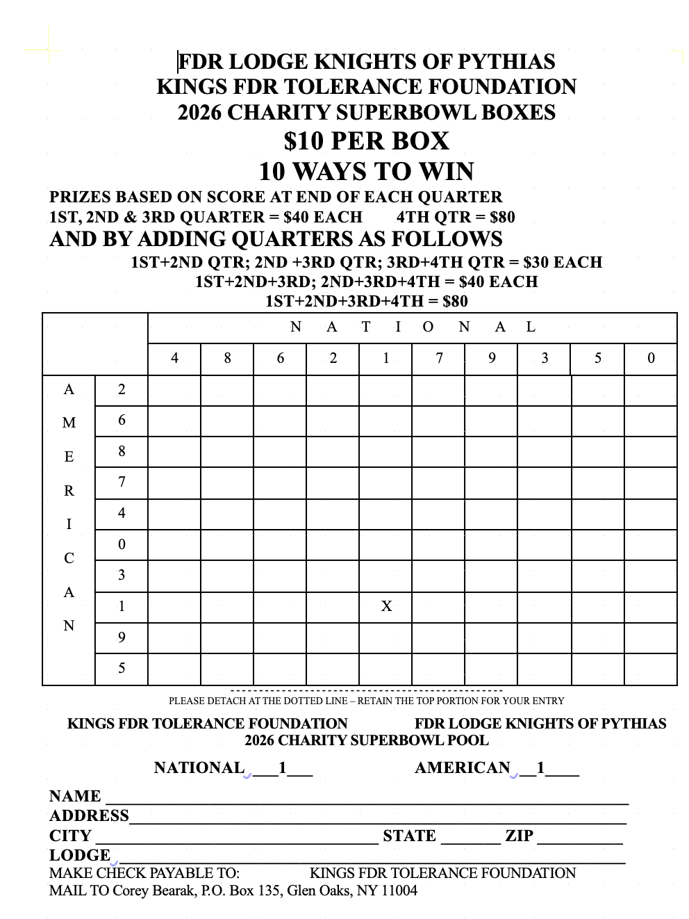 FDR Super Bowl Boxes